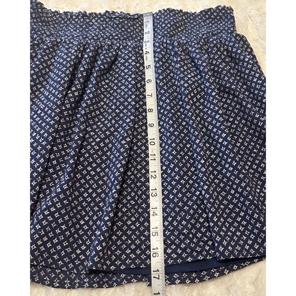 Old Navy Mini Stretch Flare Pull-on Skirt Geometric Print Cotton Junior Size M - Picture 5 of 11